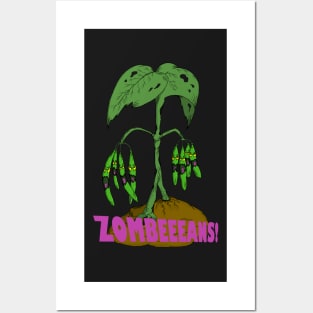 Zombie Green Bean Plant ZOMBEEEANS! Screams Posters and Art